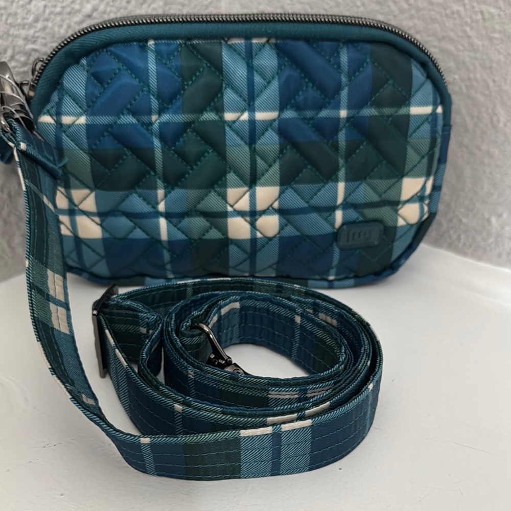 NWOT LUG Mini Convertible Hip Pouch - Coupe in Flannel Plaid Navy - Picture 9 of 12